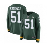 Women's Nike Green Bay Packers #51 Kyler Fackrell Limited Green Therma Long Sleeve NFL Jersey