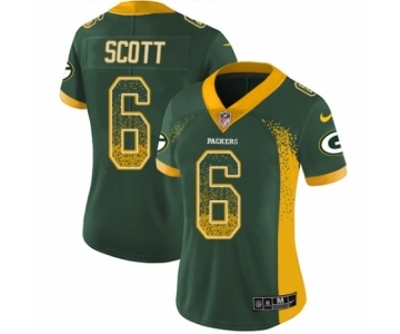 Women's Nike Green Bay Packers #6 JK Scott Limited Green Rush Drift Fashion NFL Jersey