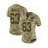 Women's Nike Green Bay Packers #63 Corey Linsley Limited Camo 2018 Salute to Service NFL Jersey