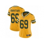 Women's Nike Green Bay Packers #69 David Bakhtiari Limited Gold Rush NFL Jersey