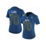 Women's Nike Green Bay Packers #70 T.J. Lang Limited Blue 2017 Pro Bowl NFL Jersey