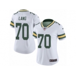 Women's Nike Green Bay Packers #70 T.J. Lang Limited White Rush NFL Jersey