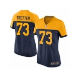 Women's Nike Green Bay Packers #73 JC Tretter Limited Navy Blue Alternate NFL Jersey