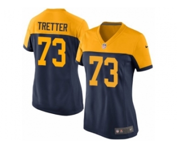 Women's Nike Green Bay Packers #73 JC Tretter Limited Navy Blue Alternate NFL Jersey