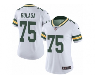 Women's Nike Green Bay Packers #75 Bryan Bulaga Limited White Rush NFL Jersey