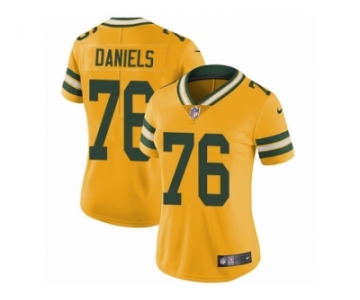 Women's Nike Green Bay Packers #76 Mike Daniels Limited Gold Rush NFL Jersey