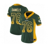 Women's Nike Green Bay Packers #76 Mike Daniels Limited Green Rush Drift Fashion NFL Jersey