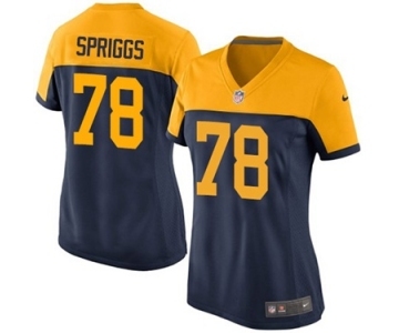 Women's Nike Green Bay Packers #78 Jason Spriggs Game Navy Blue Alternate NFL Jersey