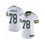 Women's Nike Green Bay Packers #78 Jason Spriggs Limited White Rush NFL Jersey