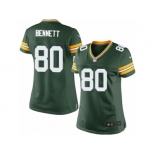 Women's Nike Green Bay Packers #80 Martellus Bennett Limited Green Team Color NFL Jersey