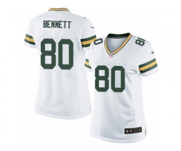 Women's Nike Green Bay Packers #80 Martellus Bennett Limited White NFL Jersey