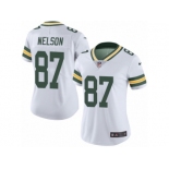 Women's Nike Green Bay Packers #87 Jordy Nelson Limited White Rush NFL Jersey