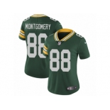 Women's Nike Green Bay Packers #88 Ty Montgomery Vapor Untouchable Limited Green Team Color NFL Jersey