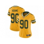 Women's Nike Green Bay Packers #90 Montravius Adams Limited Gold Rush NFL Jersey