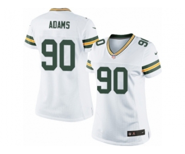 Women's Nike Green Bay Packers #90 Montravius Adams Limited White NFL Jersey