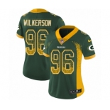 Women's Nike Green Bay Packers #96 Muhammad Wilkerson Limited Green Rush Drift Fashion NFL Jersey