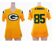 nike women nfl green bay packers #85 jennings field flirt fashion yellow[nike 2012]