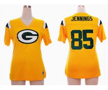 nike women nfl green bay packers #85 jennings field flirt fashion yellow[nike 2012]