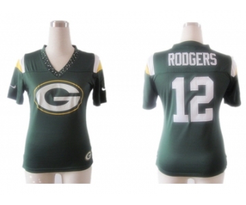 nike women nfl jerseys green bay packers #12 rodger field flirt fashion green[nike 2012]