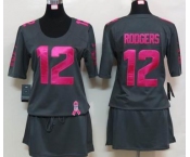 nike women nfl jerseys green bay packers #12 rodgers dk.grey[breast cancer awareness]