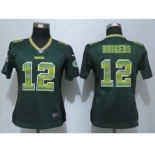 nike women nfl jerseys green bay packers #12 rodgers green[Strobe Limited]