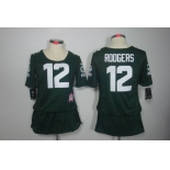 nike women nfl jerseys green bay packers #12 rodgers green[breast cancer awareness]