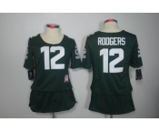 nike women nfl jerseys green bay packers #12 rodgers green[breast cancer awareness]