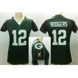 nike women nfl jerseys green bay packers #12 rodgers green[draft him ii top]