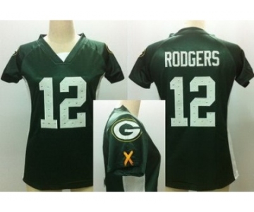 nike women nfl jerseys green bay packers #12 rodgers green[draft him ii top]