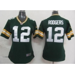 nike women nfl jerseys green bay packers #12 rodgers green[nike]