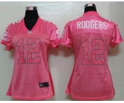 nike women nfl jerseys green bay packers #12 rodgers pink[2012 new]