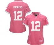 nike women nfl jerseys green bay packers #12 rodgers pink[nike 2015]