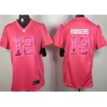 nike women nfl jerseys green bay packers #12 rodgers pink[nike]