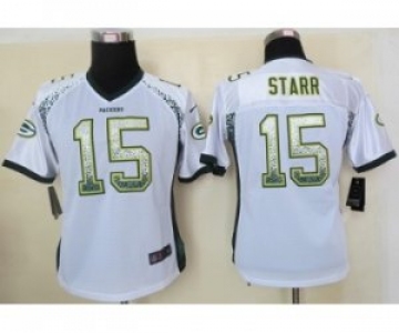 nike women nfl jerseys green bay packers #15 starr white[Elite drift fashion]