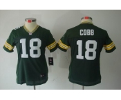 nike women nfl jerseys green bay packers #18 cobb green[nike limited]