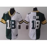 nike women nfl jerseys green bay packers #18 cobb white-green[nike split]