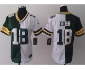 nike women nfl jerseys green bay packers #18 cobb white-green[nike split]