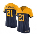 nike women nfl jerseys green bay packers #21 clinton-dix yellow-blue[nike]