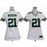 nike women nfl jerseys green bay packers #21 woodson white[nike]