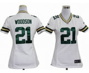 nike women nfl jerseys green bay packers #21 woodson white[nike]