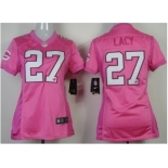 nike women nfl jerseys green bay packers #27 eddie lacy Pink [2012 nike love]