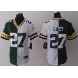 nike women nfl jerseys green bay packers #27 lacy white-green[nike split]