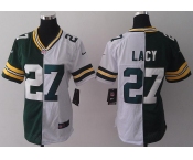 nike women nfl jerseys green bay packers #27 lacy white-green[nike split]