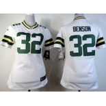 nike women nfl jerseys green bay packers #32 benson white[nike