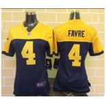 nike women nfl jerseys green bay packers #4 favre yellow-blue[nike]