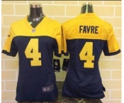 nike women nfl jerseys green bay packers #4 favre yellow-blue[nike]