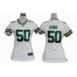 nike women nfl jerseys green bay packers #50 hawk white[nike]