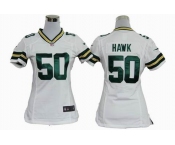 nike women nfl jerseys green bay packers #50 hawk white[nike]