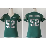 nike women nfl jerseys green bay packers #52 clay matthews green  jerseys