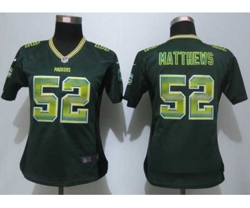 nike women nfl jerseys green bay packers #52 clay matthews green[Strobe Limited]